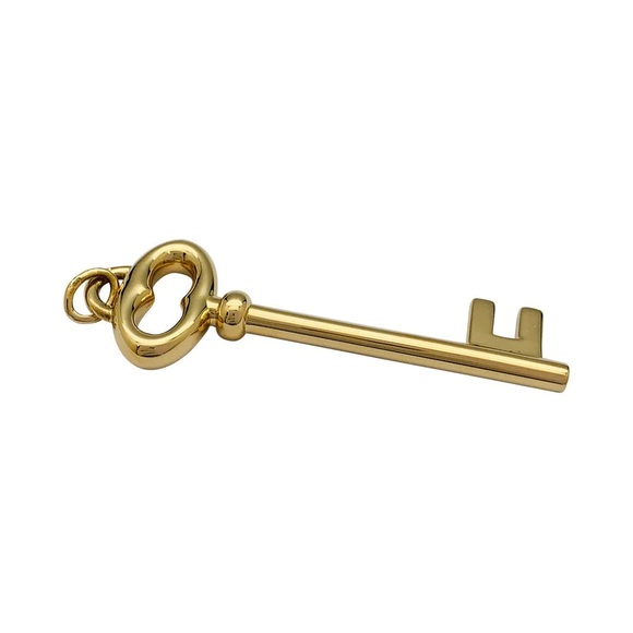 TIFFANY & CO. • Vintage Yellow Gold Tiffany Key Pendant + Fine Ball Chain - Picture 7 of 16